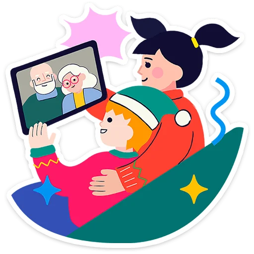 🎄 Стикер «Семейка Оливьёвых» для Telegram