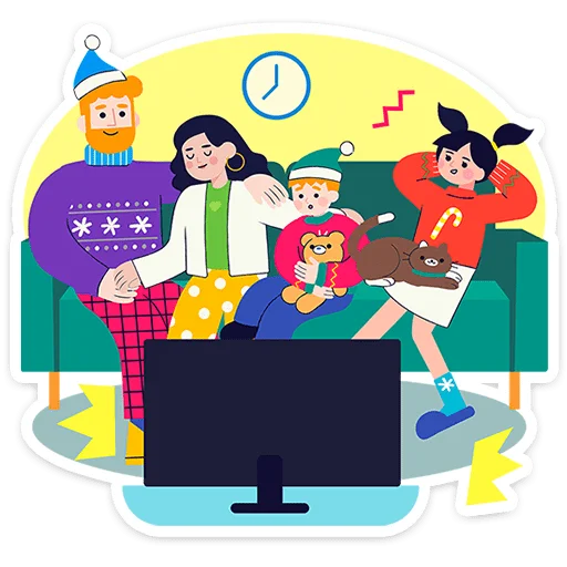🎄 Стикер «Семейка Оливьёвых» для Telegram