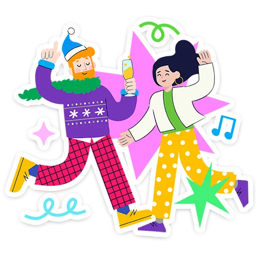 🎄 Стикер «Семейка Оливьёвых» для Telegram