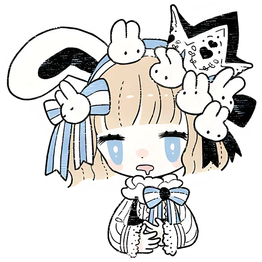 😵‍💫 Стикер «Принцесса и кролик» для Telegram
