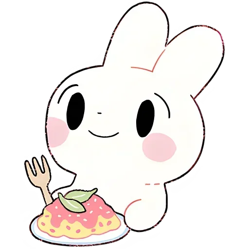 🍝 Стикер «Принцесса и кролик» для Telegram