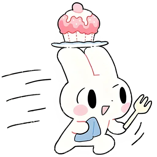🧁 Стикер «Принцесса и кролик» для Telegram