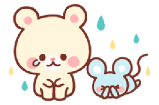 😢 Стикер «bear & bunny» для Telegram