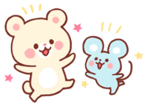 Стикерпак bear & bunny для Telegram