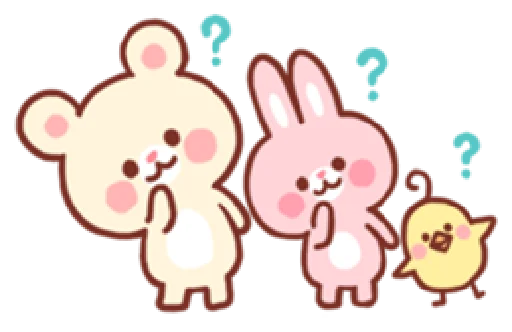 🤔 Стикер «bear & bunny» для Telegram