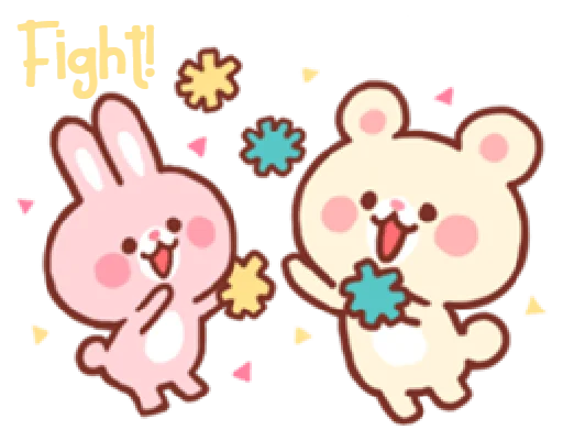 🤗 Стикер «bear & bunny» для Telegram