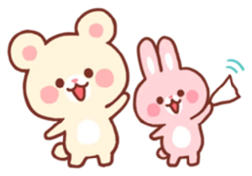 👋 Стикер «bear & bunny» для Telegram