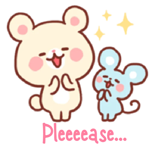 🥺 Стикер «bear & bunny» для Telegram