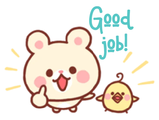 👍 Стикер «bear & bunny» для Telegram