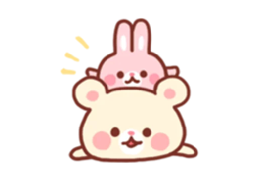 🤗 Стикер «bear & bunny» для Telegram
