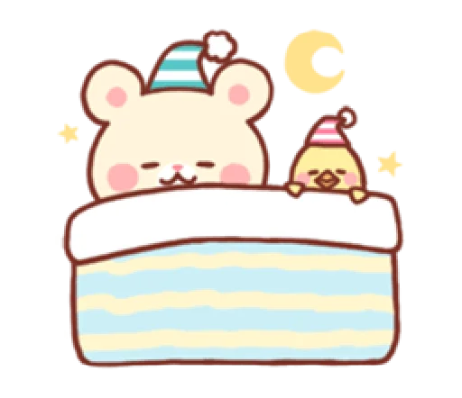 😴 Стикер «bear & bunny» для Telegram