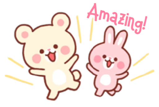 👏 Стикер «bear & bunny» для Telegram