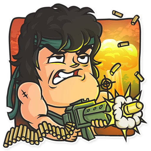 😡 Стикер «Cinema Male Heroes» для Telegram