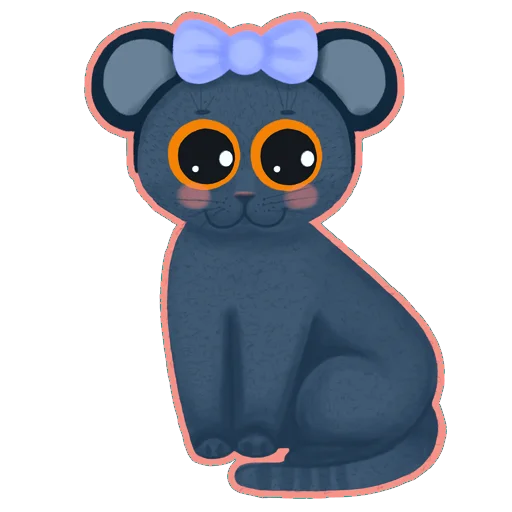 Стикерпак The cat named Mouse для Telegram