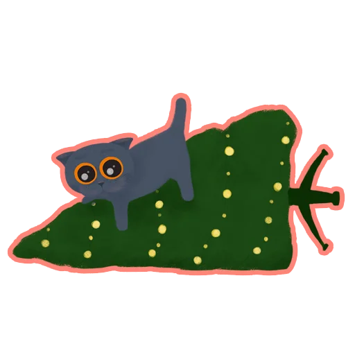 🎄 Стикер «The cat named Mouse» для Telegram