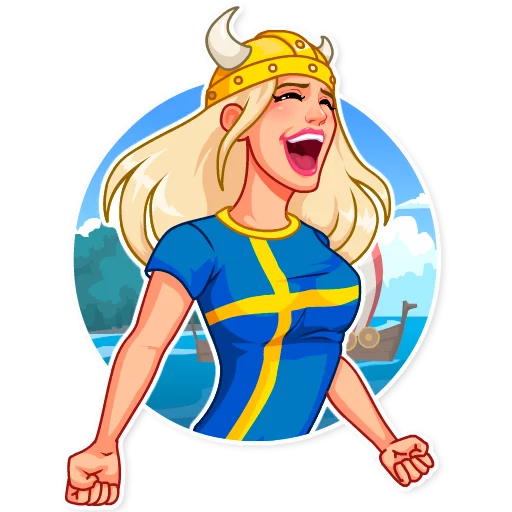 🇸🇪 Стикер «Cheerleaders 2018» для Telegram