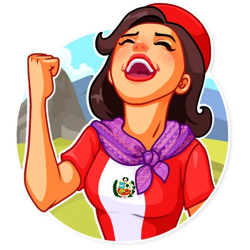 🇵🇪 Стикер «Cheerleaders 2018» для Telegram