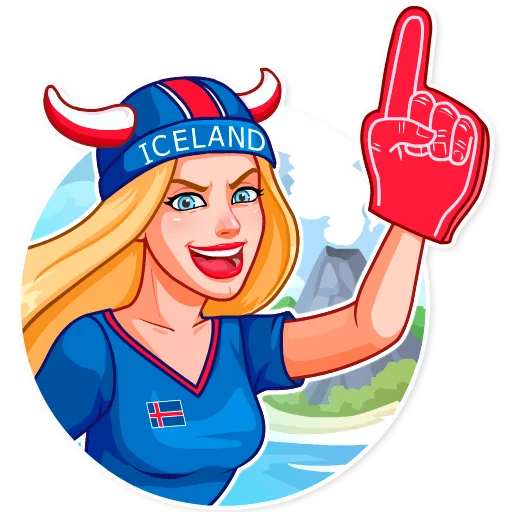 🇦🇽 Стикер «Cheerleaders 2018» для Telegram