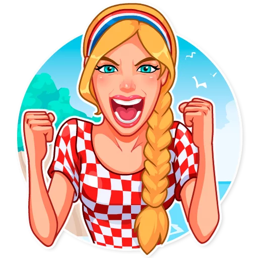 Стикерпак Cheerleaders 2018 для Telegram