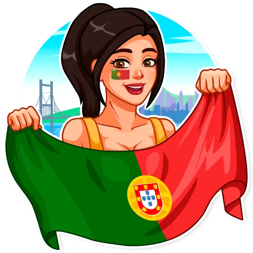 🇵🇹 Стикер «Cheerleaders 2018» для Telegram