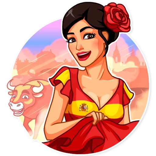 🇪🇸 Стикер «Cheerleaders 2018» для Telegram