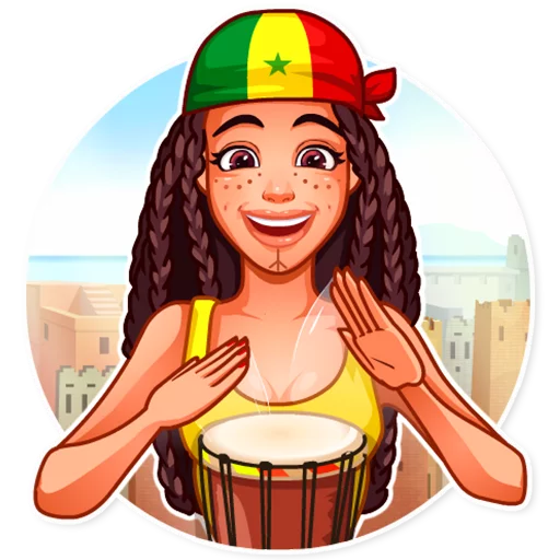🇸🇳 Стикер «Cheerleaders 2018» для Telegram