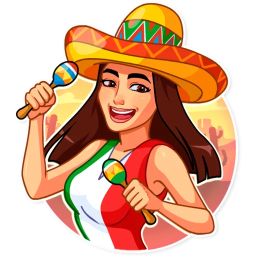🇲🇽 Стикер «Cheerleaders 2018» для Telegram