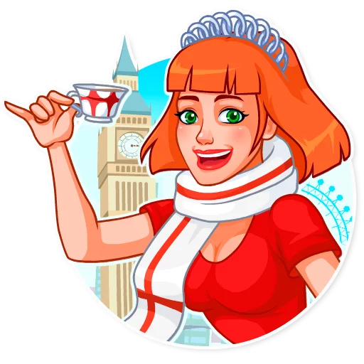 🇬🇧 Стикер «Cheerleaders 2018» для Telegram