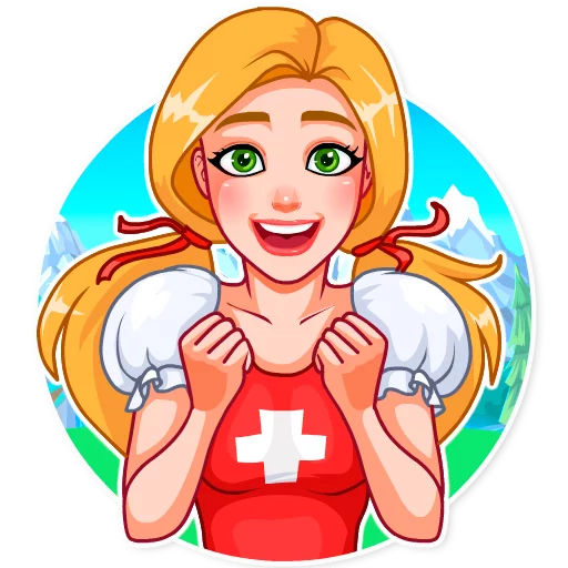 🇨🇭 Стикер «Cheerleaders 2018» для Telegram
