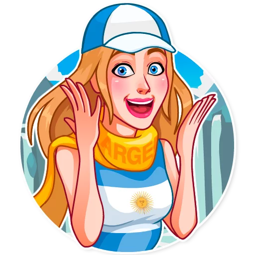 🇦🇷 Стикер «Cheerleaders 2018» для Telegram