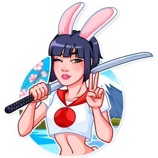 🇯🇵 Стикер «Cheerleaders 2018» для Telegram