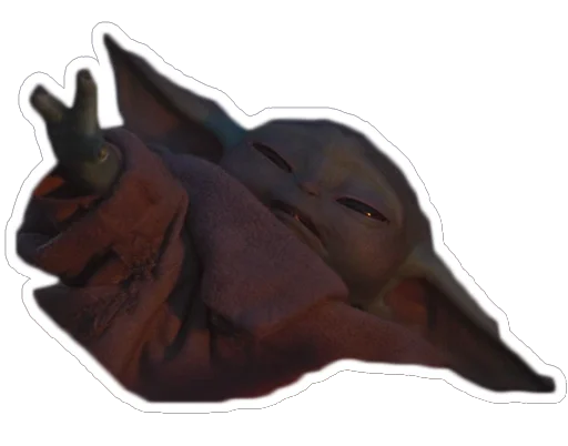 🖐 Стикер «Ba The Child from Mandalorian» для Telegram