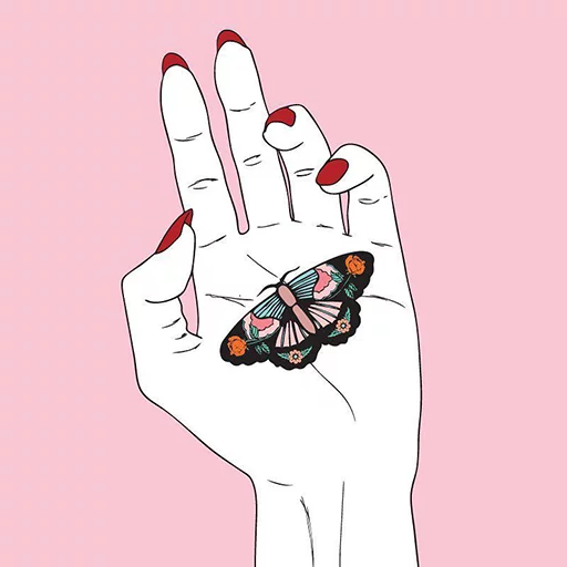 🦋 Стикер «MOON BACON» для Telegram