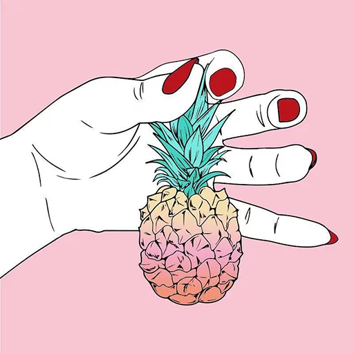 🍍 Стикер «MOON BACON» для Telegram