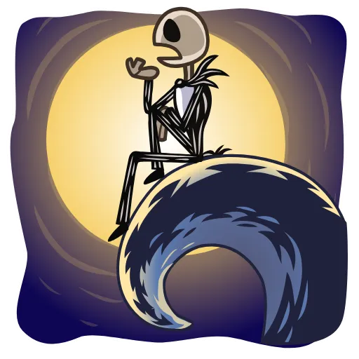 😔 Стикер «Jack Skellington» для Telegram
