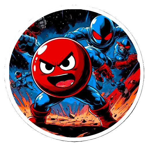 🦹 Стикер «The red ball» для Telegram