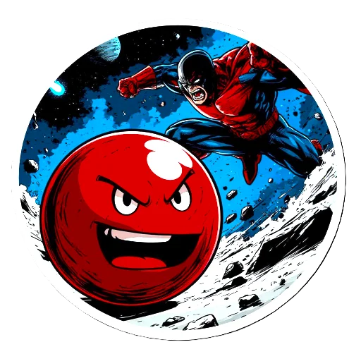 🦹‍♀️ Стикер «The red ball» для Telegram