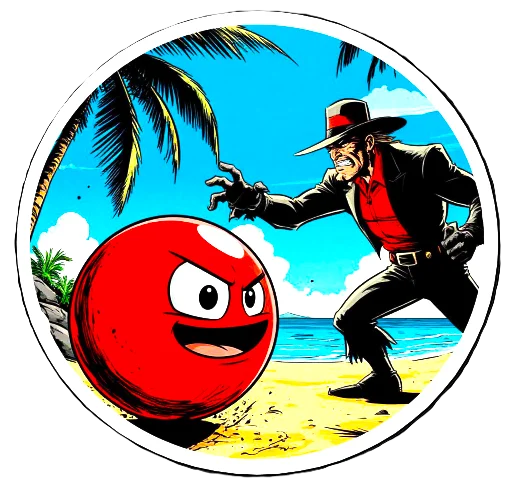 👊 Стикер «The red ball» для Telegram