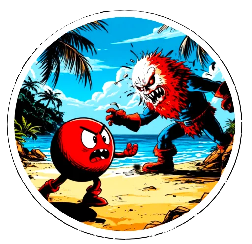 🦸‍♂️ Стикер «The red ball» для Telegram