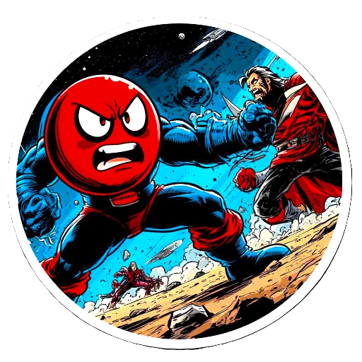 🥊 Стикер «The red ball» для Telegram