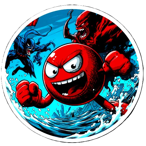 👊 Стикер «The red ball» для Telegram