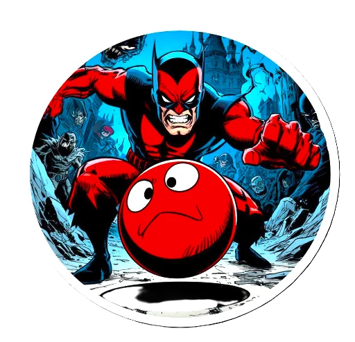 😲 Стикер «The red ball» для Telegram