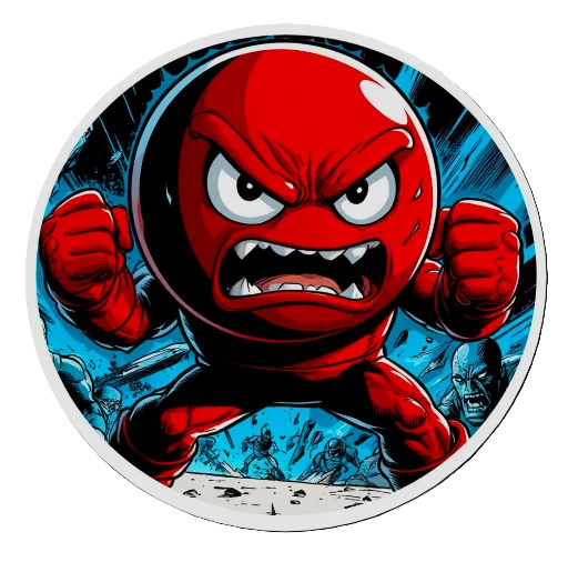 😡 Стикер «The red ball» для Telegram