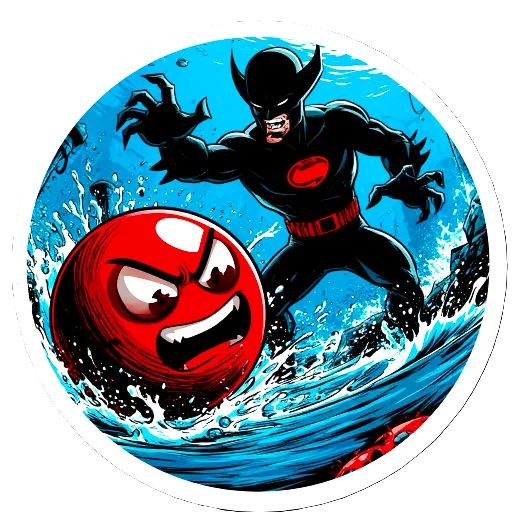 🥊 Стикер «The red ball» для Telegram