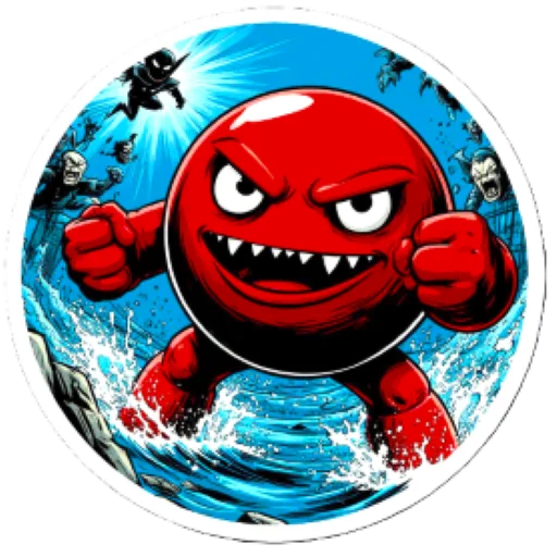 🥊 Стикер «The red ball» для Telegram