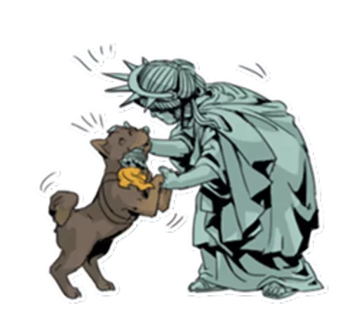 🗽 Стикер «The Statue» для Telegram