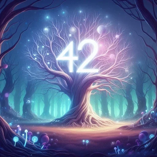 🥰 Стикер «The Ultimate Question of Life the Universe and Everything» для Telegram