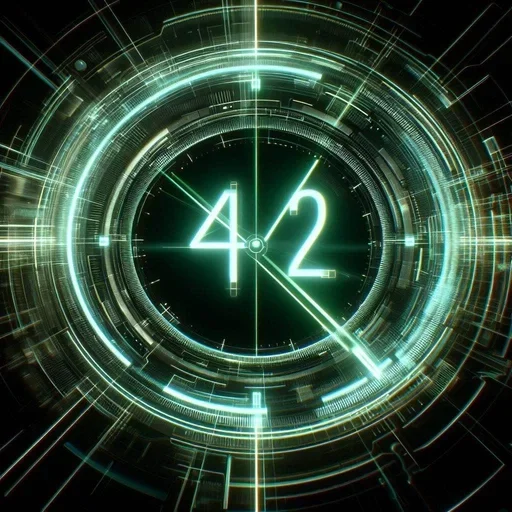 🥰 Стикер «The Ultimate Question of Life the Universe and Everything» для Telegram