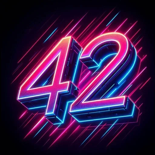 🥰 Стикер «The Ultimate Question of Life the Universe and Everything» для Telegram