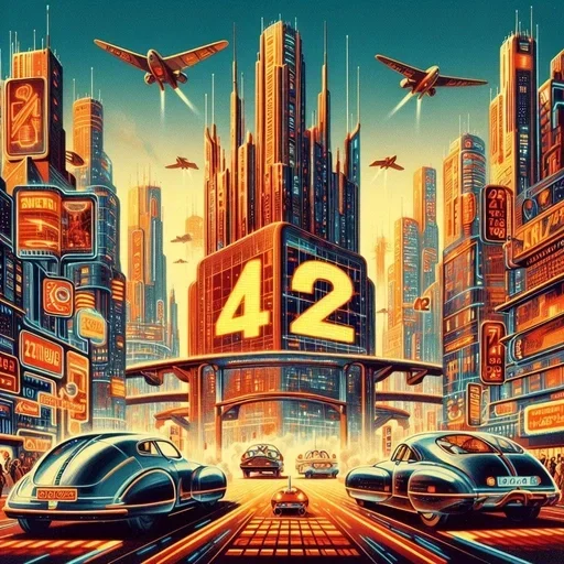 🥰 Стикер «The Ultimate Question of Life the Universe and Everything» для Telegram